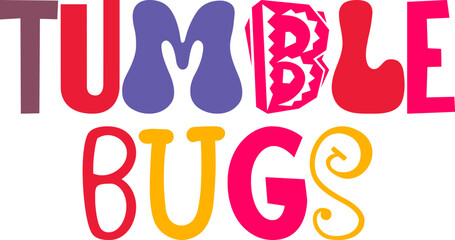 Tumble Bugs Calligraphy Illustration for Icon, Infographic, Brochure, Logo
