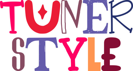 Tuner Style Calligraphy Illustration for Newsletter, Postcard , Banner, Logo