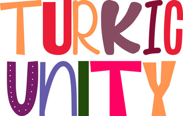 Turkic Unity Typography Illustration for Flyer, Brochure, Packaging, Poster