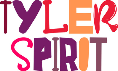 Obraz premium Tyler Spirit Calligraphy Illustration for Stationery, Icon, Label, Book Cover