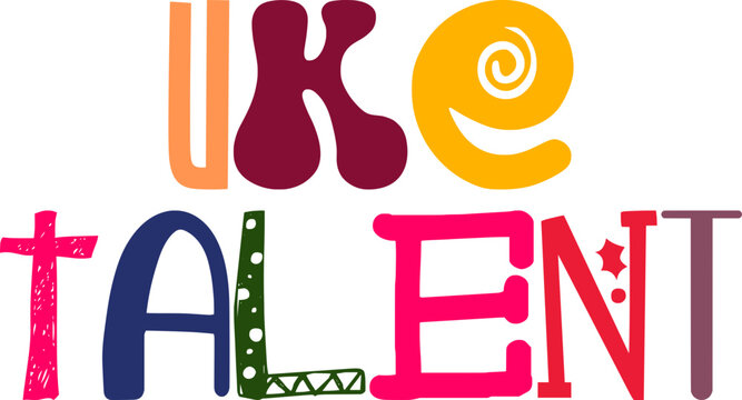Uke Talent Calligraphy Illustration for Brochure, Poster, Postcard , Logo