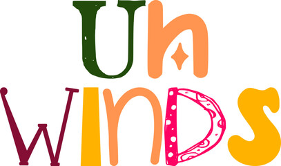 Un Winds Hand Lettering Illustration for Book Cover, Brochure, Newsletter, Motion Graphics
