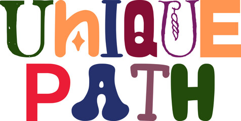 Unique Path Typography Illustration for Presentation , Newsletter, Logo, Postcard 