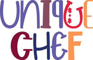 Unique Chef Hand Lettering Illustration for Book Cover, T-Shirt Design, Mug Design, Label