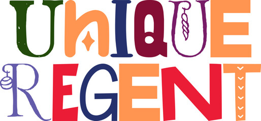 Unique Regent Typography Illustration for Presentation , Flyer, Sticker , Label