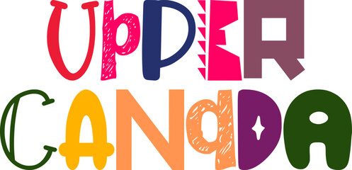 Upper Canada Typography Illustration for Decal, Book Cover, Mug Design, Gift Card