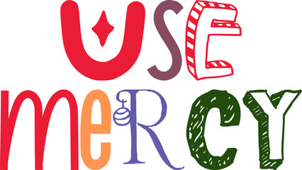 Use Mercy Typography Illustration for Flyer, Book Cover, Brochure, Decal