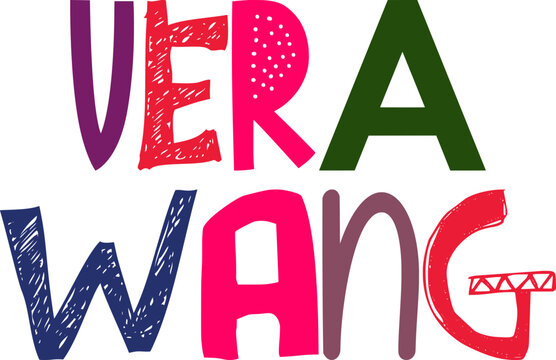 Vera Wang Calligraphy Illustration for Social Media Post, T-Shirt Design, Banner, Poster