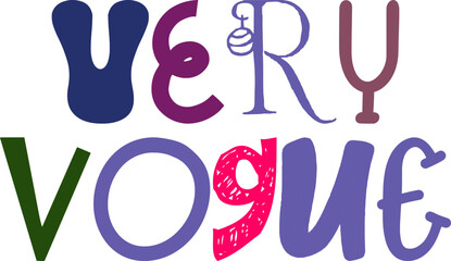 Very Vogue Calligraphy Illustration for Packaging, Gift Card, Postcard , Mug Design