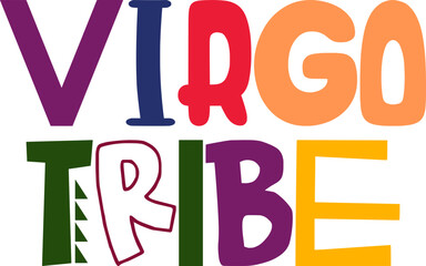 Virgo Tribe Calligraphy Illustration for Social Media Post, Decal, Sticker , Gift Card