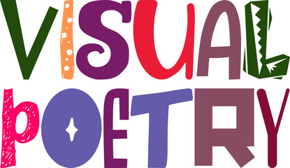 Visual Poetry Calligraphy Illustration for Social Media Post, Icon, Poster, Mug Design