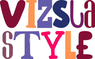 Vizsla Style Hand Lettering Illustration for T-Shirt Design, Label, Infographic, Bookmark 