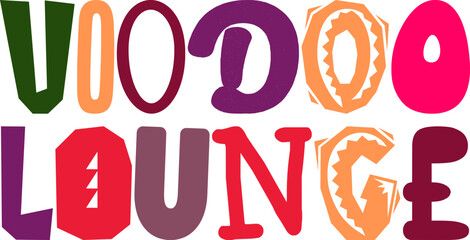 Voodoo Lounge Calligraphy Illustration for Logo, Stationery, T-Shirt Design, Mug Design