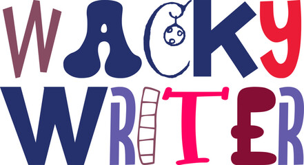 Wacky Writer Calligraphy Illustration for Gift Card, Magazine, Social Media Post, Stationery