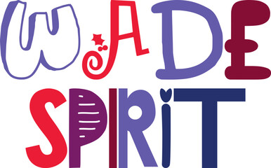 Wade Spirit Hand Lettering Illustration for Gift Card, Poster, Packaging, Decal