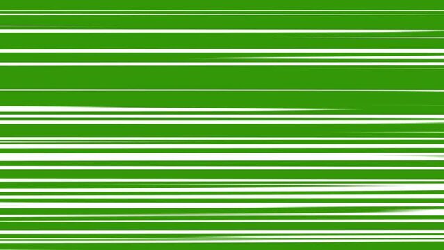4k abstract animation speed line of white color motion graphic on green screen background.A long straight line with continuous movement.Simple technology background concept.