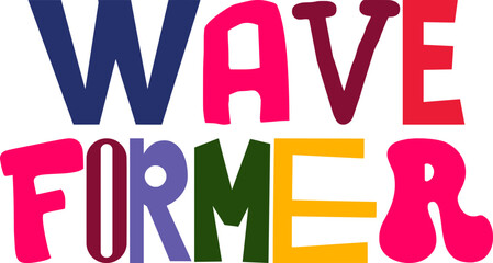 Wave Former Calligraphy Illustration for Infographic, Book Cover, Poster, Social Media Post