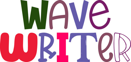 Wave Writer Typography Illustration for Banner, Poster, Logo, Flyer