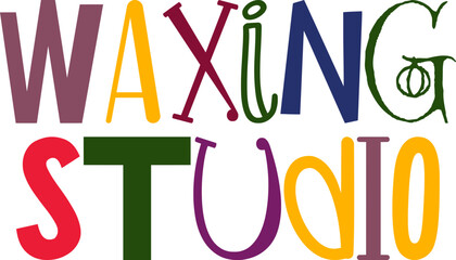 Waxing Studio Hand Lettering Illustration for Flyer, Gift Card, Social Media Post, Bookmark 