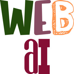 Web Ai Typography Illustration for Motion Graphics, Banner, Brochure, Flyer