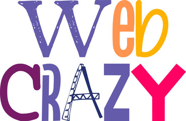 Web Crazy Typography Illustration for Brochure, Book Cover, Banner, Packaging