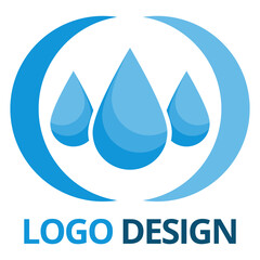 Water drop Logo design vector
