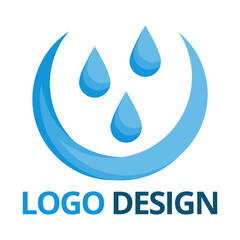 Water drop Logo design vector