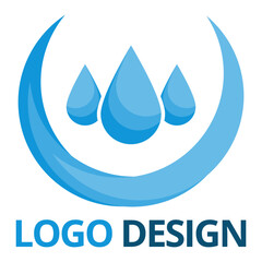 Water drop Logo design vector