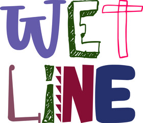 Wet Line Calligraphy Illustration for Social Media Post, Sticker , Poster, Motion Graphics