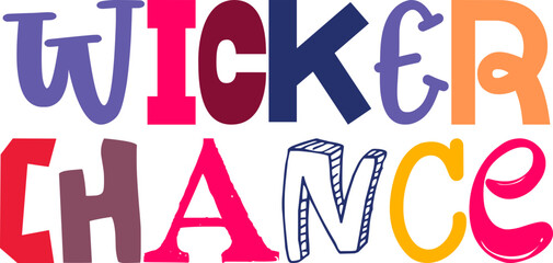 Wicker Chance Typography Illustration for Motion Graphics, Packaging, Stationery, Social Media Post