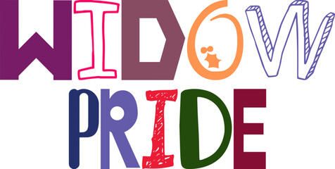 Widow Pride Calligraphy Illustration for Flyer, Poster, Newsletter, Decal