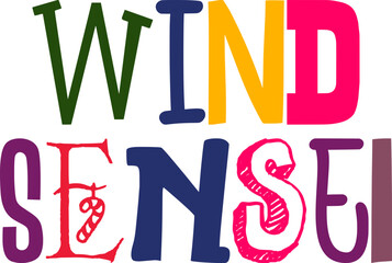 Wind Sensei Hand Lettering Illustration for Book Cover, Social Media Post, Flyer, Bookmark 