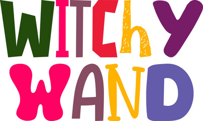 Witchy Wand Calligraphy Illustration for Bookmark , Presentation , Stationery, Mug Design