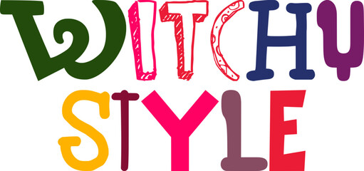 Witchy Style Typography Illustration for Poster, Book Cover, Banner, Postcard 