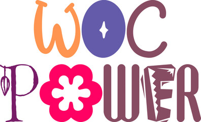 Woc Power Typography Illustration for Logo, Presentation , Social Media Post, Brochure