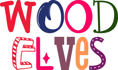 Wood Elves Hand Lettering Illustration for Stationery, Brochure, Social Media Post, Newsletter