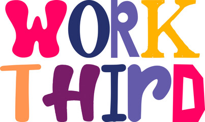 Work Third Hand Lettering Illustration for Motion Graphics, Icon, Stationery, Presentation 