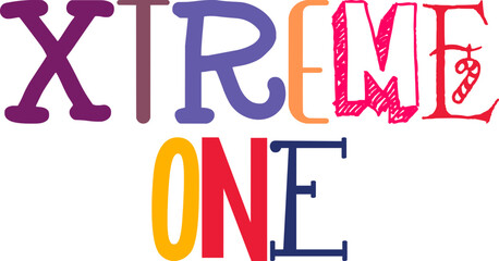 Xtreme One Hand Lettering Illustration for Logo, Book Cover, Bookmark , Label