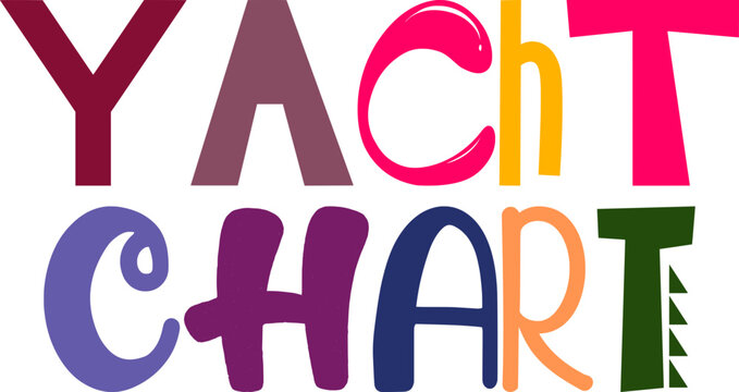 Yacht Chart Calligraphy Illustration for Mug Design, Book Cover, Newsletter, Social Media Post - Powered by Adobe