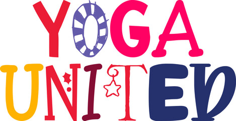 Yoga United Hand Lettering Illustration for Packaging, Banner, Flyer, Logo