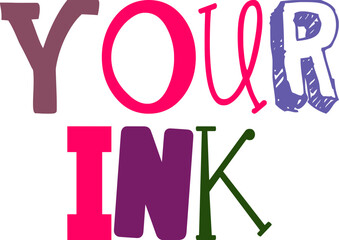Your Ink Hand Lettering Illustration for Label, Mug Design, Postcard , Social Media Post