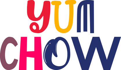 Yum Chow Calligraphy Illustration for Brochure, Social Media Post, Bookmark , Stationery