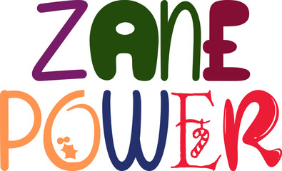 Zane Power Typography Illustration for Flyer, Infographic, Bookmark , Icon