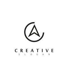 compass arrow brands modern vector logo design symbol