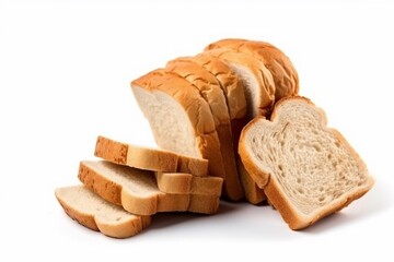 sliced bread isolated on white