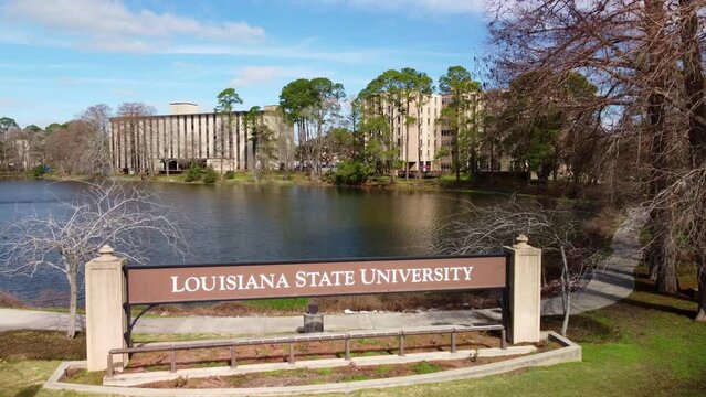Louisiana State University sign on campus