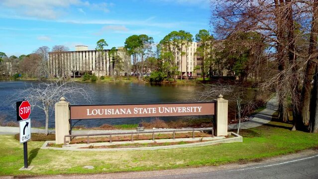 Louisiana State University sign on campus