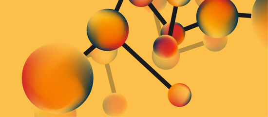 Line points connections geometric abstract background