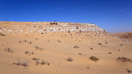 Rugged hill in the Sahara Desert, outside of Douz, Tunisia