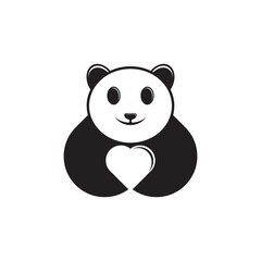 Panda logo template vector icon design